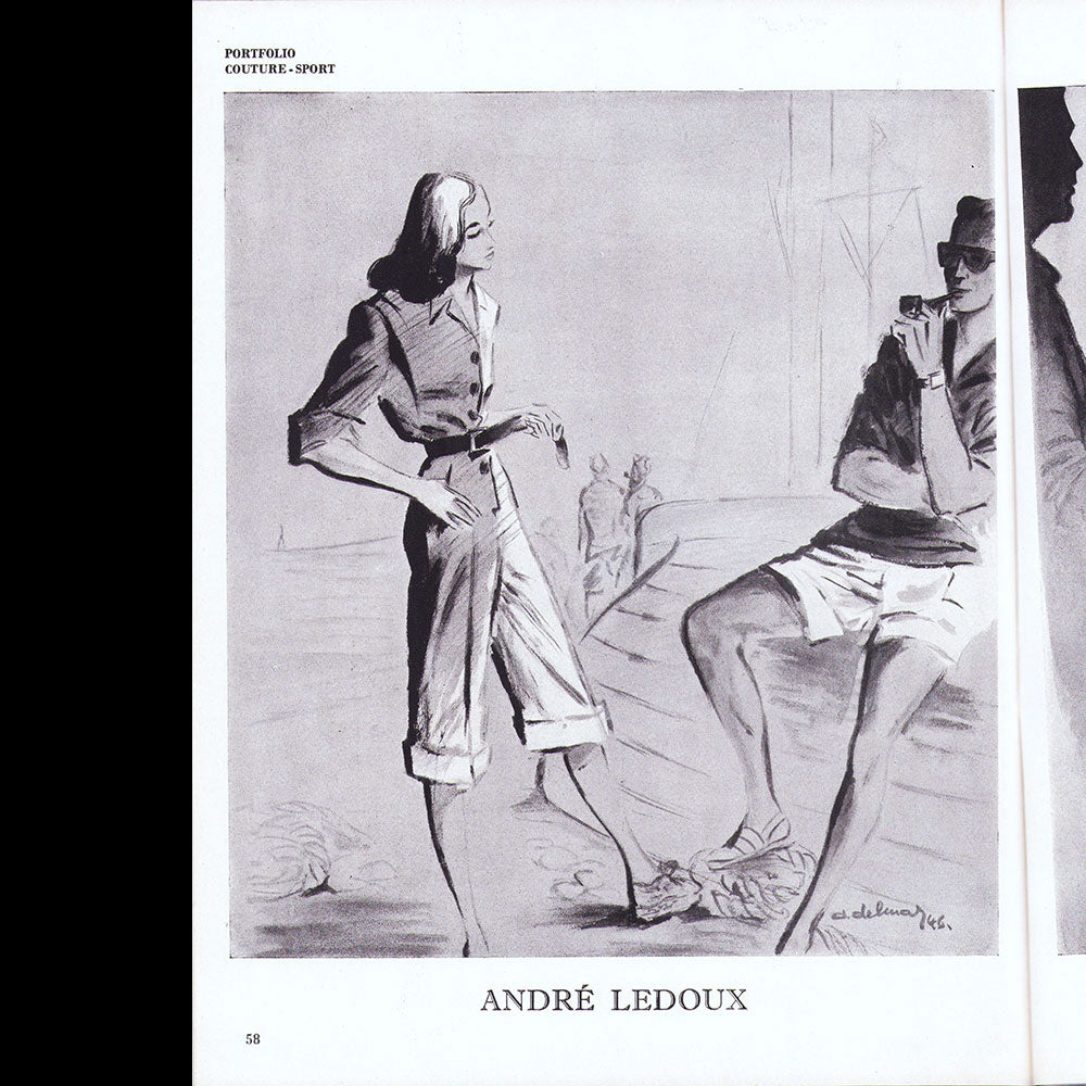 Adam, la revue de l'homme (juin-juillet-août 1946), couverture de Pierre Mourgue