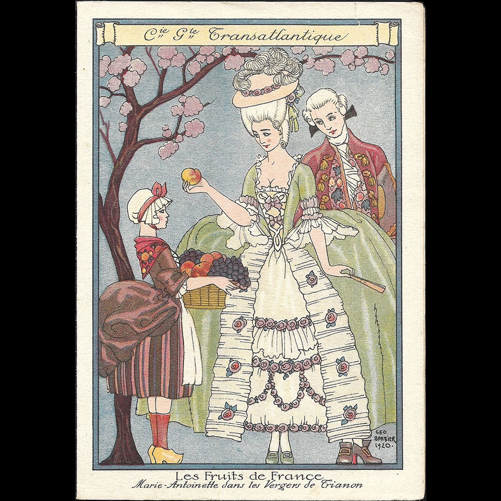 George Barbier - Les Fruits de France, menu illustré de George Barbier (1922)