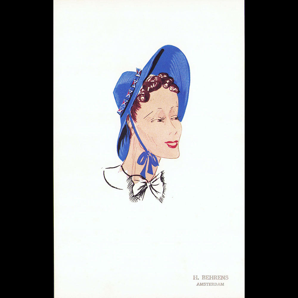 H. Behrens - Dame Hoeden, annonce de la nouvelle collection de chapeaux (1930s)