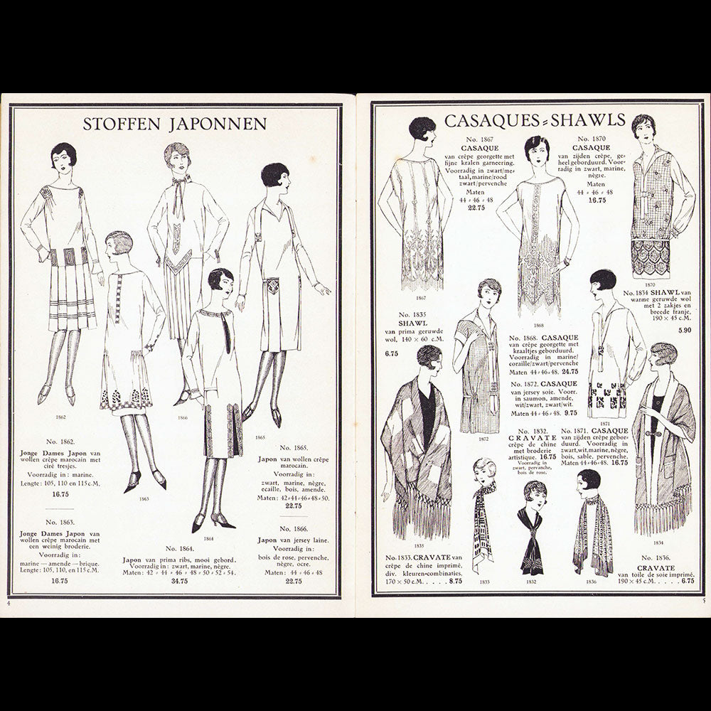 Au Bon Marché - Dames en Heeren Mode Artikelen, catalogue d'Amsterdam (1920s)