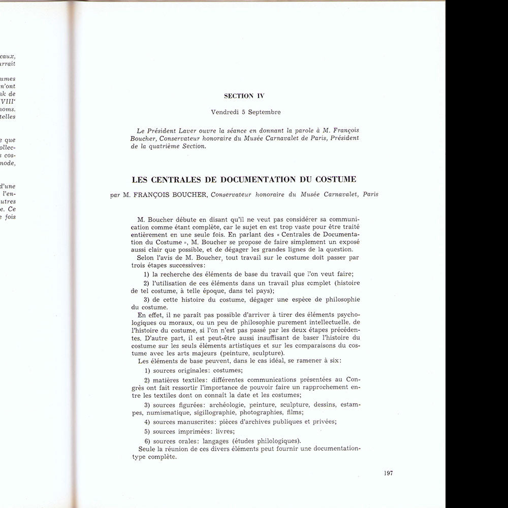 Actes du 1er Congrès International d'Histoire du Costume. Venise, 31 aout-7 septembre 1952