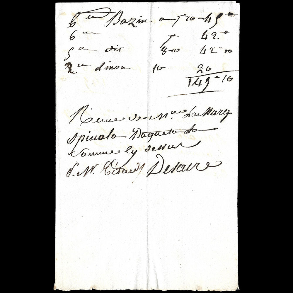 Desaire - Mémoire du marchand de draps (1791)