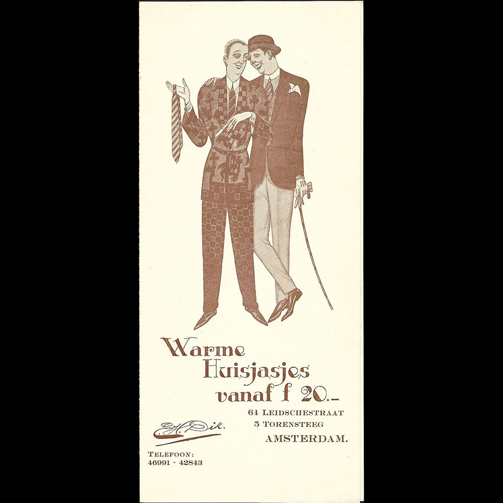 Dik's - Catalogue de la chemiserie Leidschestraat à Amsterdam (1920s)