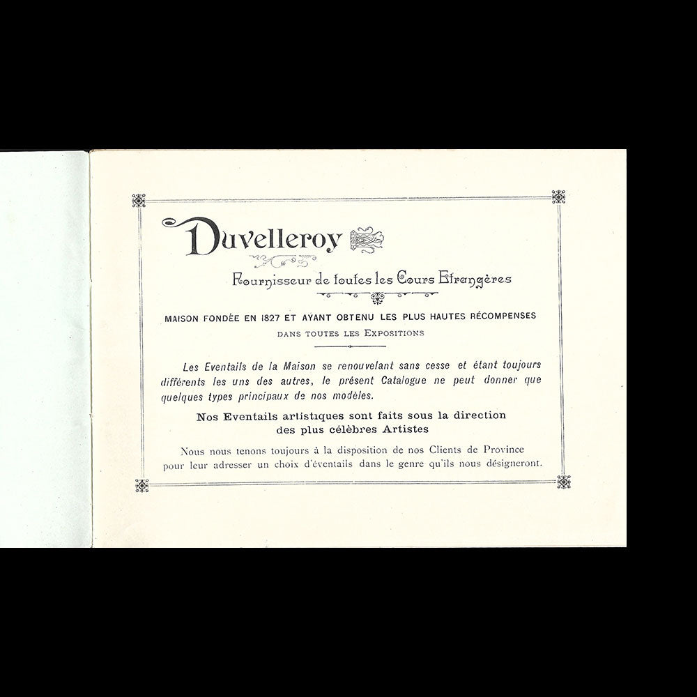 Duvelleroy - Catalogue de la fabrique d'éventails (1890s)