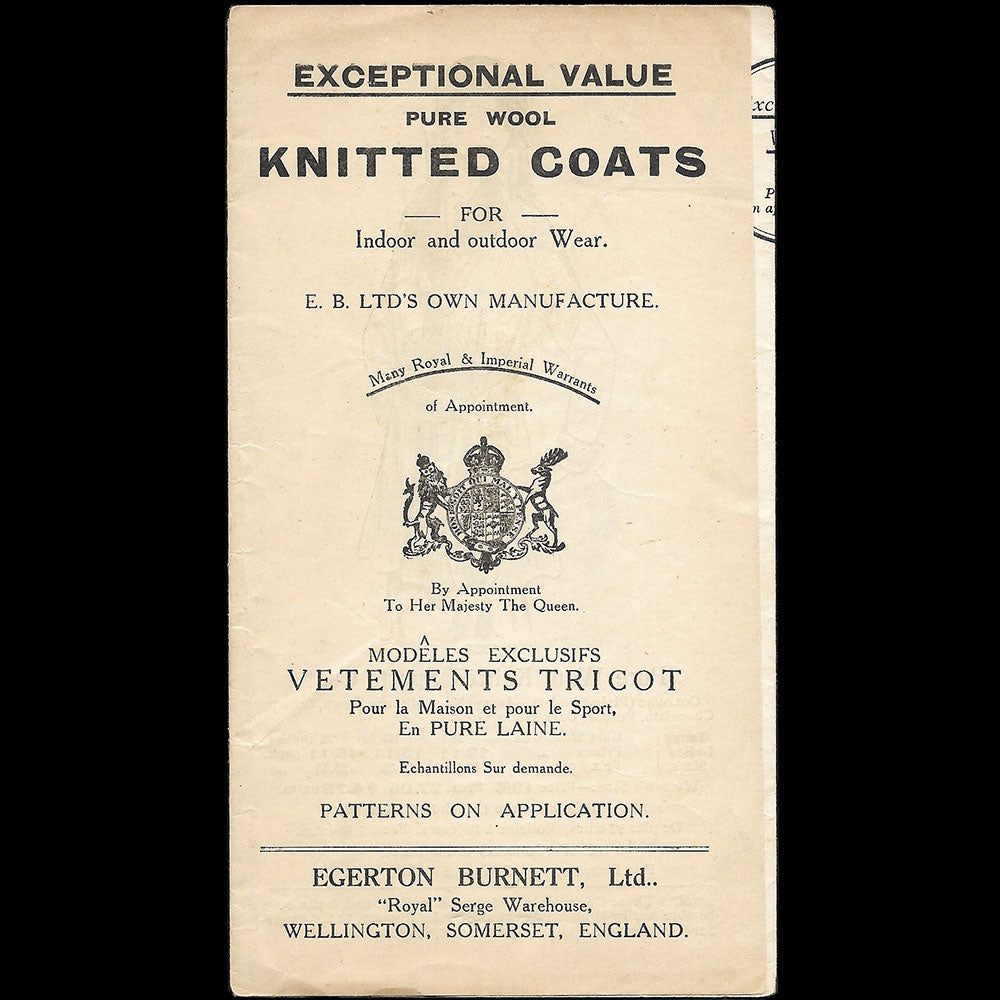 Egerton Burnett - Knitted coats (1910s)