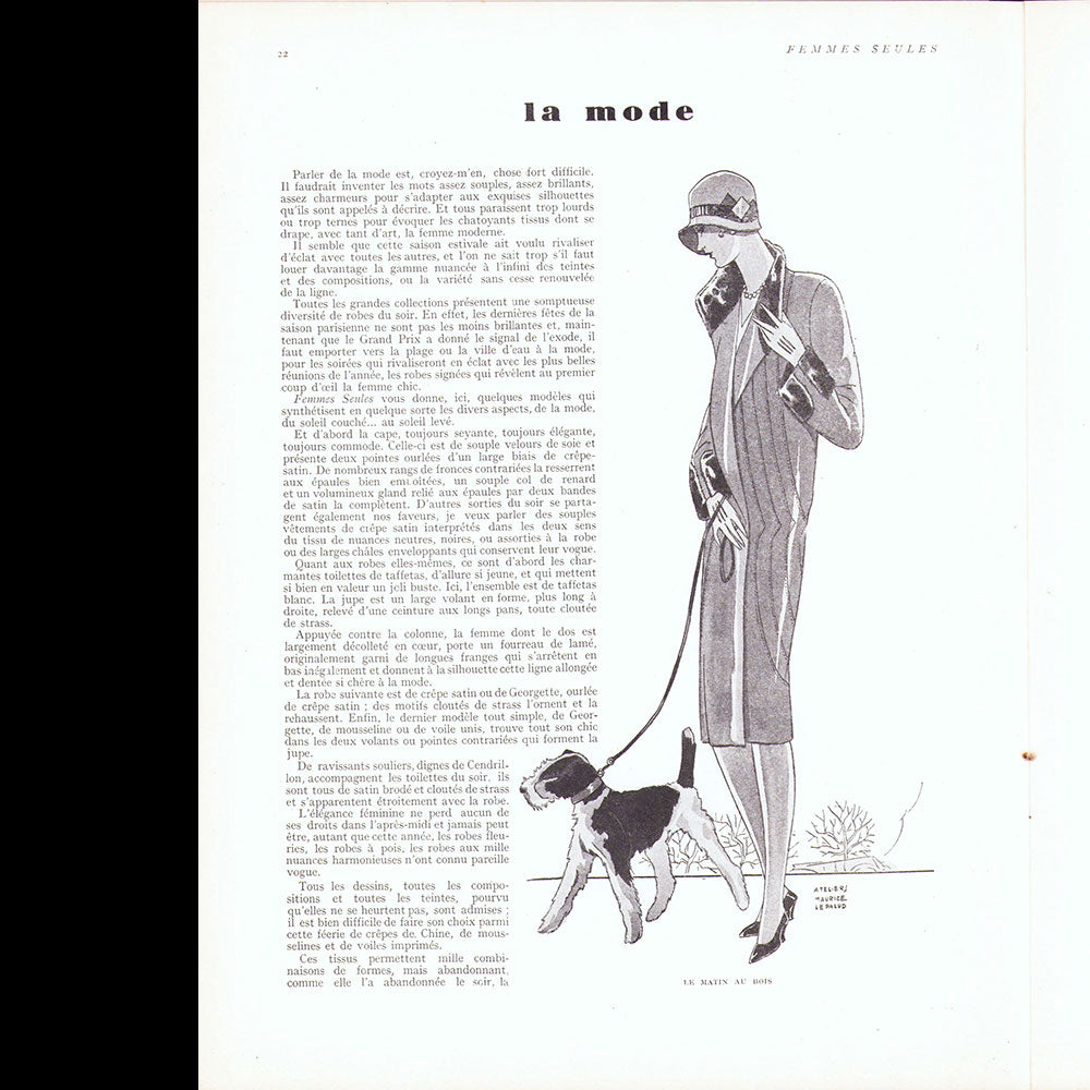 Femmes seules, n°4, juillet 1928