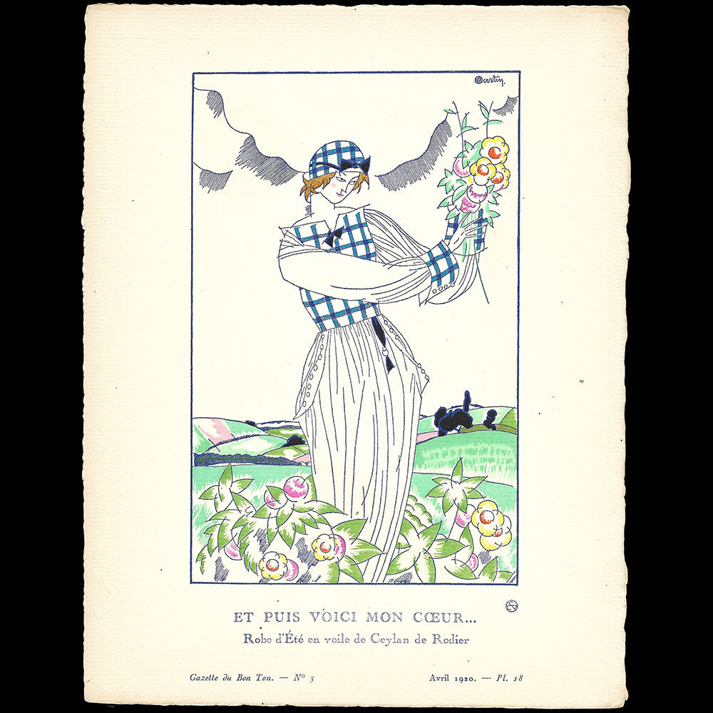 Gazette du Bon Ton - Et puis voici mon coeur, planche de Charles Martin (n°4, 1920)