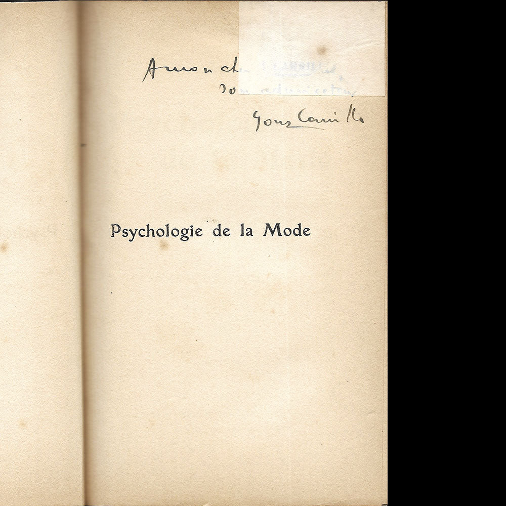 Gomez-Carrillo - Psychologie de la mode avec envoi de l'auteur (1910)