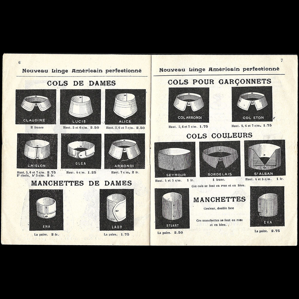 Guilbert - Nouveau linge américain perfectionné, catalogue de la maison de lingerie, 190 rue de Rivoli, Paris (1910s)