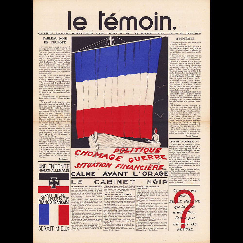 Paul Iribe - Le Témoin, collection complète (1933-1935)