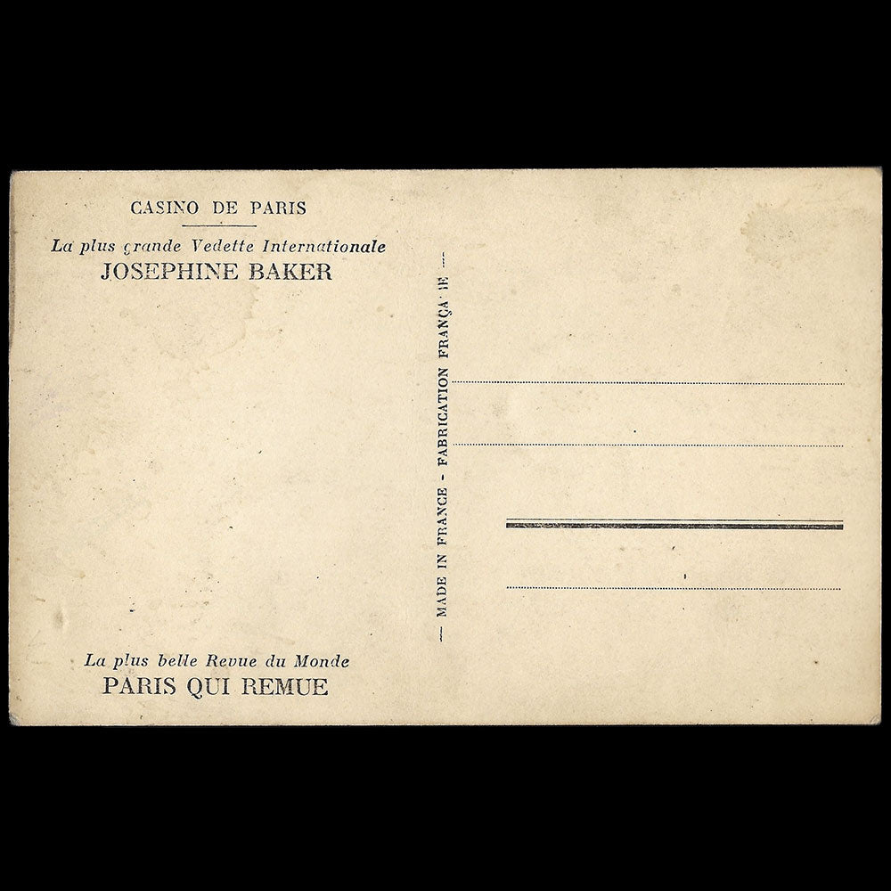 Agnès - Joséphine Baker portant un chapeau en jersey et rubans de velours, portrait par d'Ora (1926)