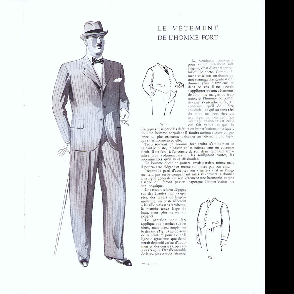 Le Journal de Monsieur, revue mensuelle de la mode masculine - Réunion de 10 numéros de l'année 1935