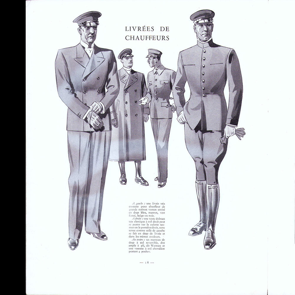 Le Journal de Monsieur, revue mensuelle de la mode masculine - Réunion de 10 numéros de l'année 1935