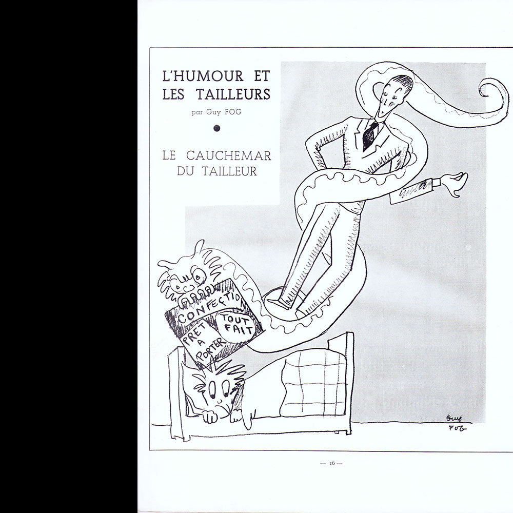 Le Journal de Monsieur, revue mensuelle de la mode masculine - Réunion de 11 numéros de l'année 1936