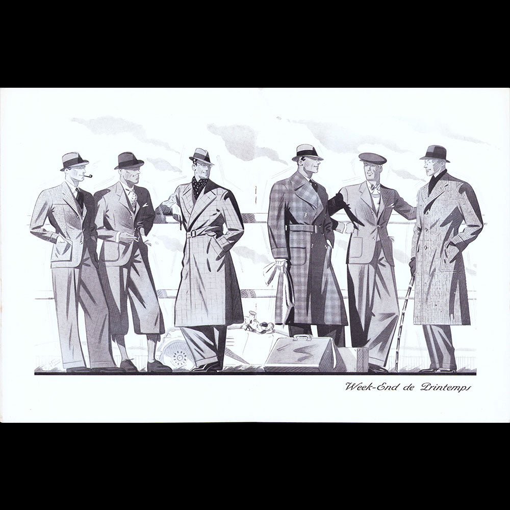 Le Journal de Monsieur, revue mensuelle de la mode masculine - Réunion de 11 numéros de l'année 1936