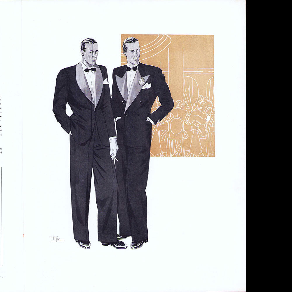 Le Journal de Monsieur, revue mensuelle de la mode masculine - Réunion de 11 numéros de l'année 1936