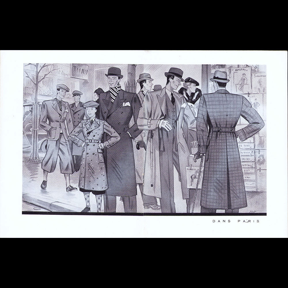 Le Journal de Monsieur, revue mensuelle de la mode masculine - Réunion de 11 numéros de l'année 1936