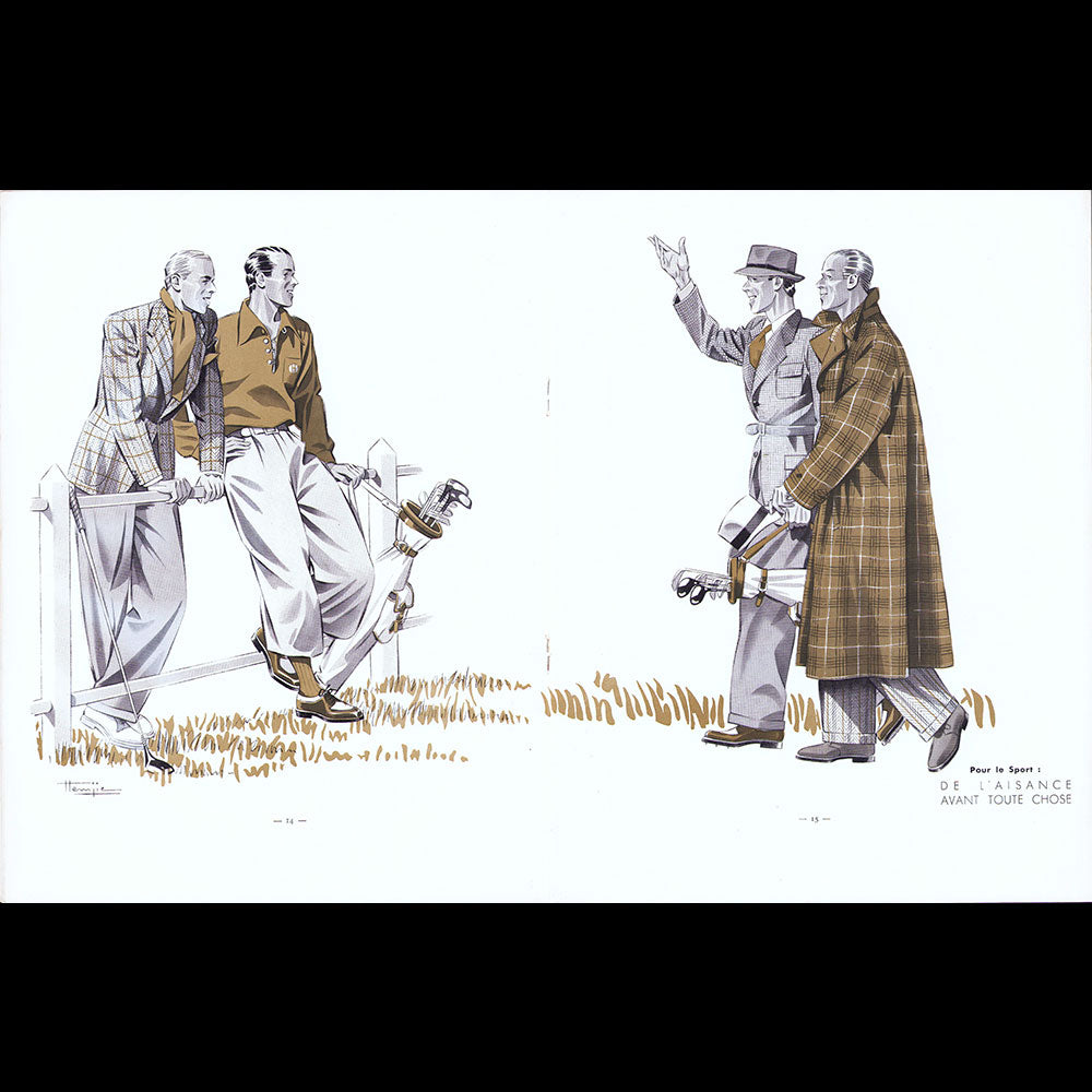 Le Journal de Monsieur, revue mensuelle de la mode masculine - Réunion de 11 numéros de l'année 1936