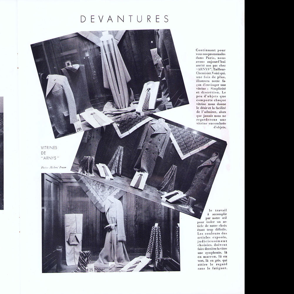 Le Journal de Monsieur, revue mensuelle de la mode masculine - Réunion de 11 numéros de l'année 1936