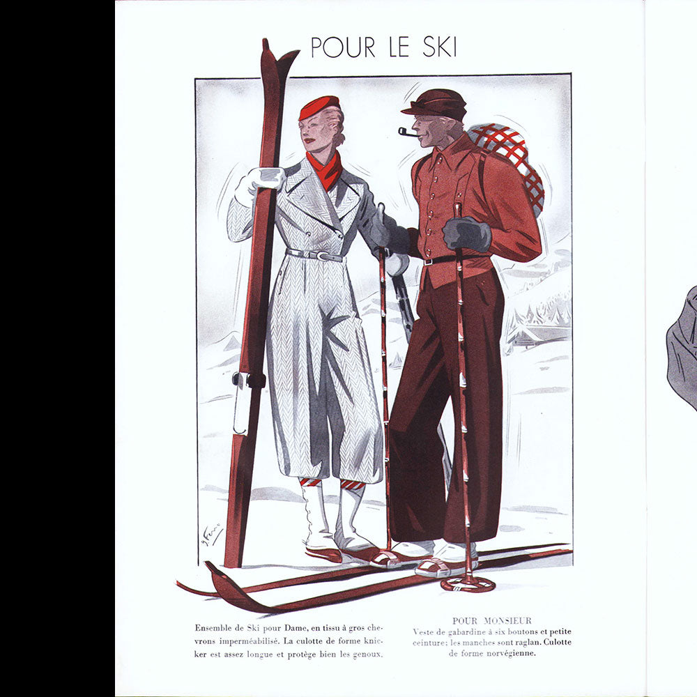 Le Journal de Monsieur, revue mensuelle de la mode masculine - Réunion de 11 numéros de l'année 1936
