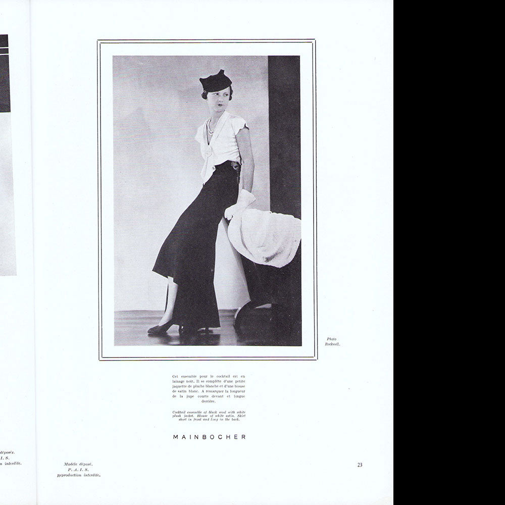 L’Art et la Mode (5 octobre 1933), couverture de Georges Saad