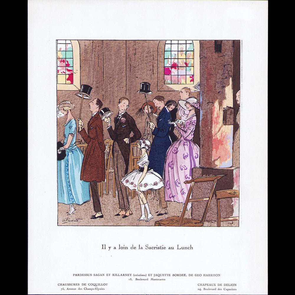L'homme élégant (1921, octobre) - Il y a loin de la Sacristie au Lunch, planche de Pécoud