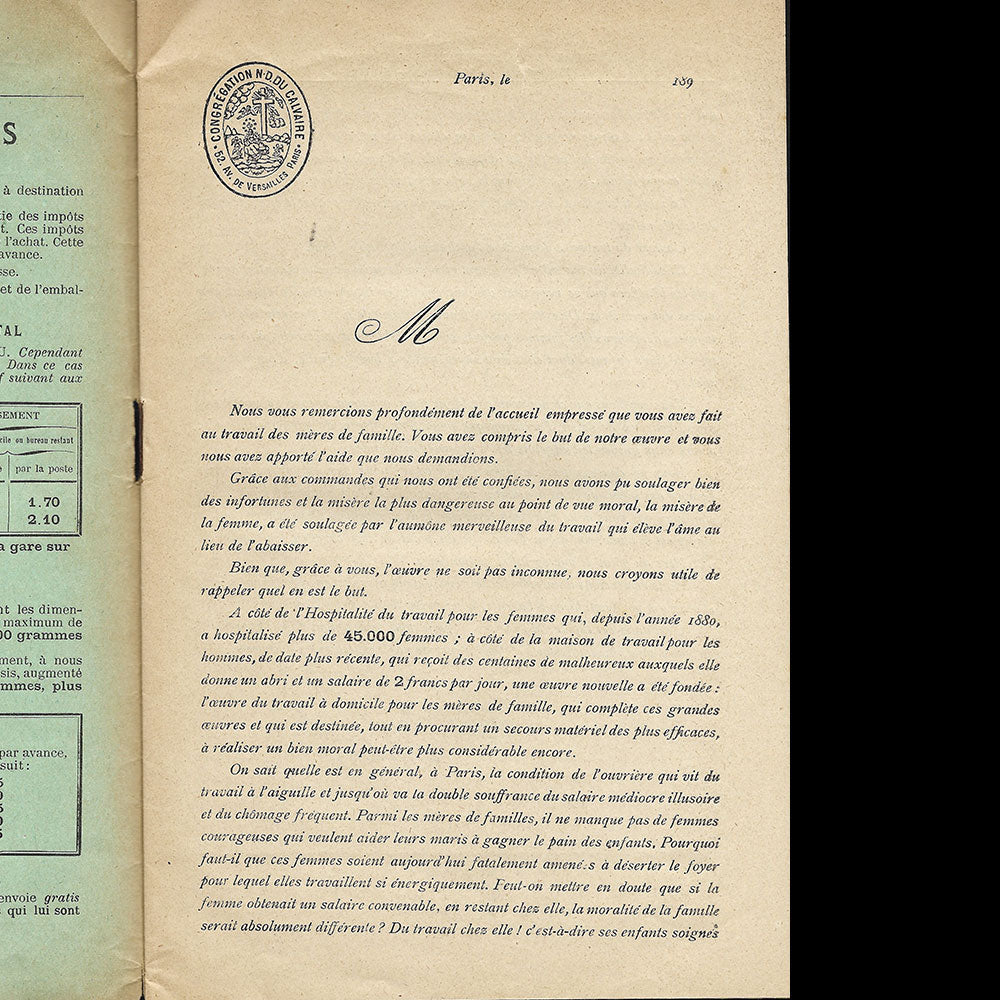 Oeuvre de L'Hospitalité au travail - Catalogue général (1898)