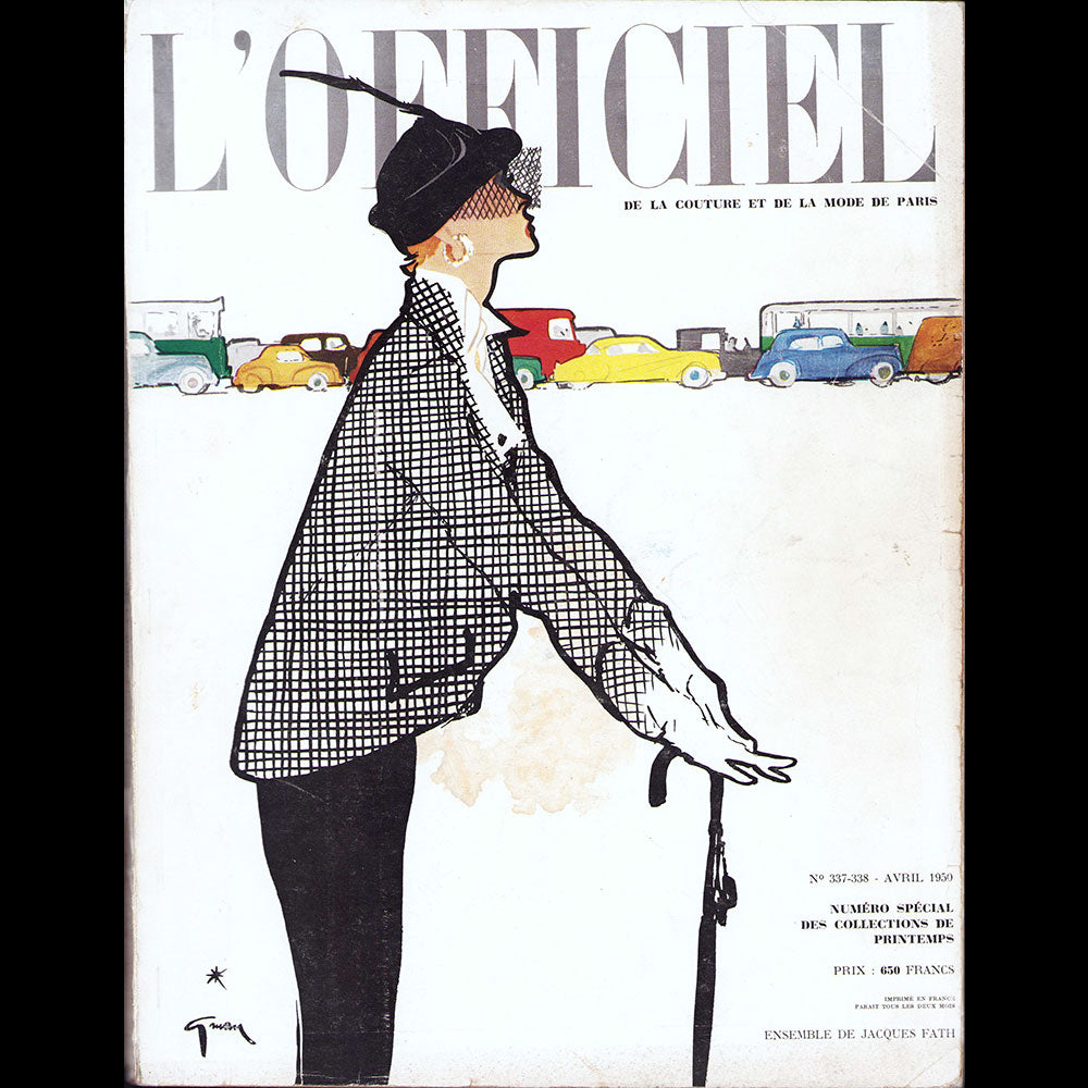 L'Officiel de la Couture et de la Mode de Paris (avril 1950), couverture de Gruau