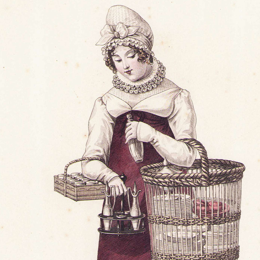 Les Ouvrières de Paris, planche n°24, Fayencière, par Louis-Marie Lanté (circa 1817-1818)