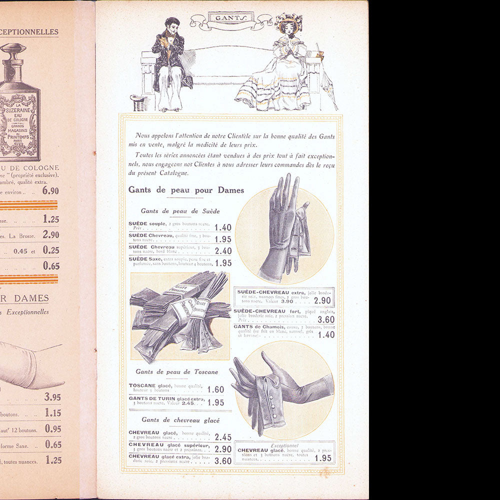 Au Printemps - Dentelles, Fleurs, Voilettes, Gants, Parfums (1906)