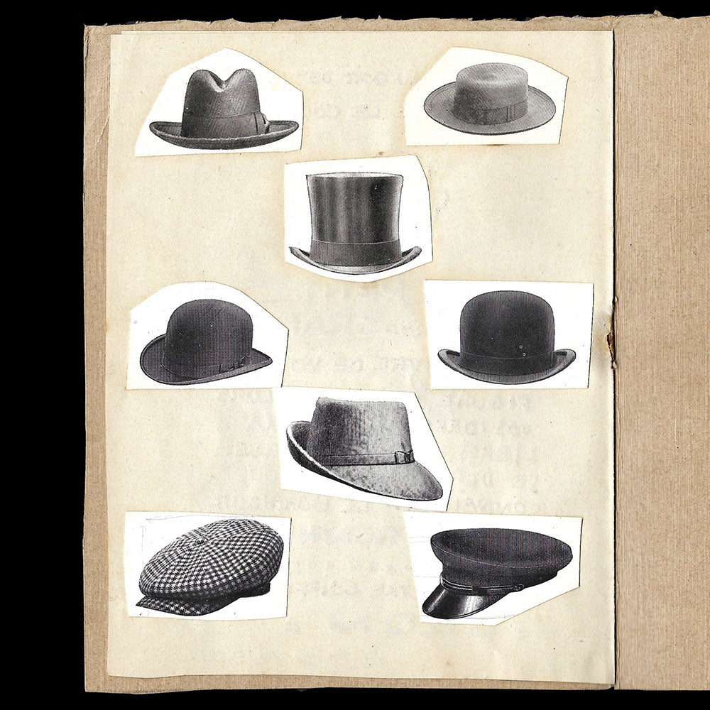 Léon - Pour être bien coiffé, projet de livret publicitaire, dessin d'Edouard Saunier (1910s)