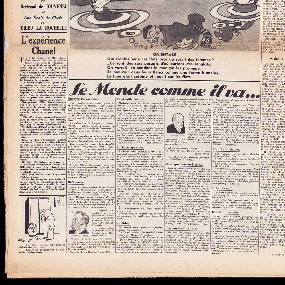 Marianne, 24 juin 1936 - L'expérience Chanel