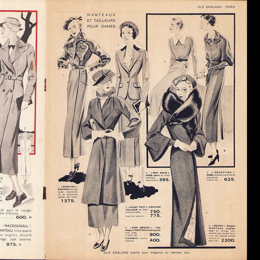 Old England - Catalogue pour l'hiver 1935-1936