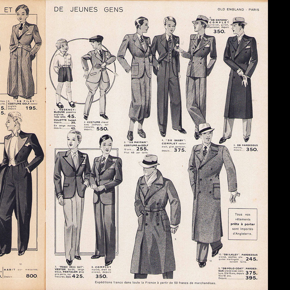 Old England - Catalogue pour l'hiver 1935-1936