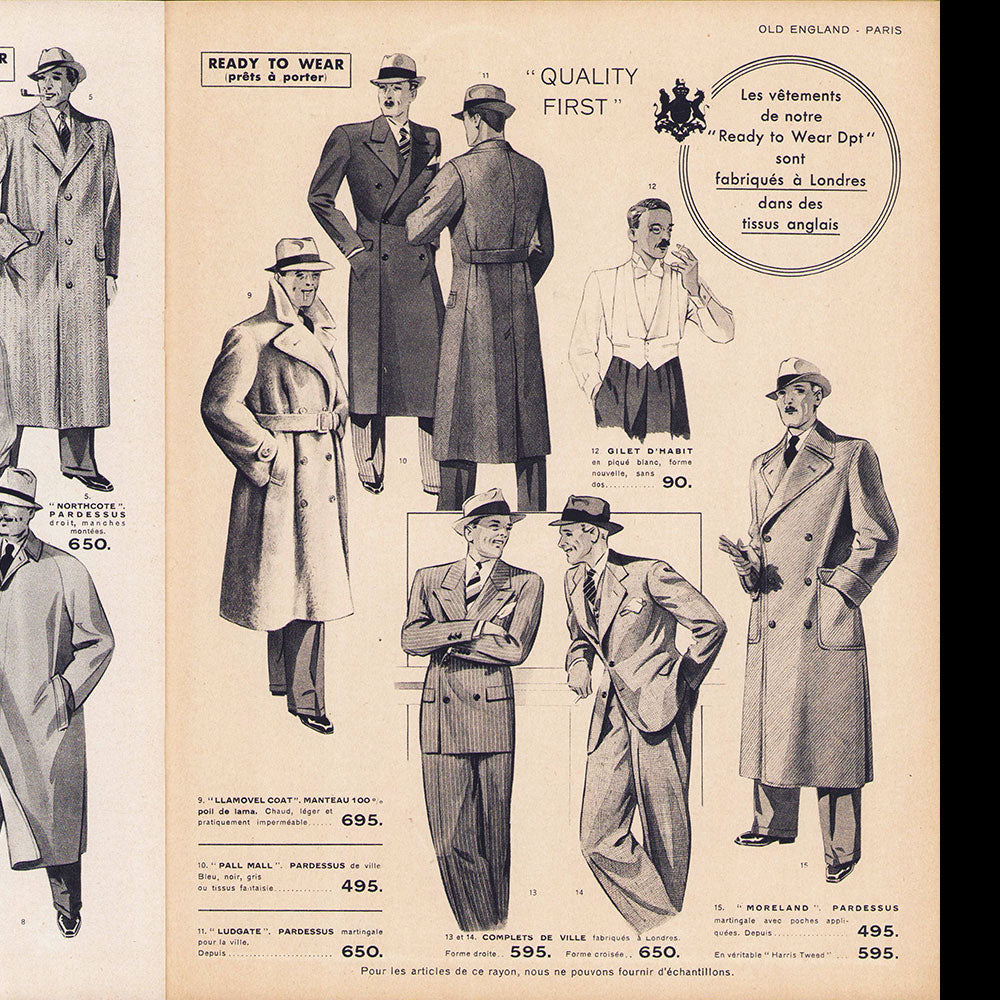 Old England - Catalogue pour l'hiver 1935-1936