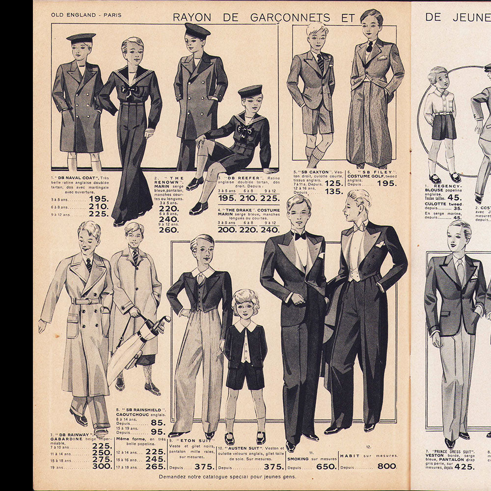 Old England - Catalogue pour l'hiver 1935-1936