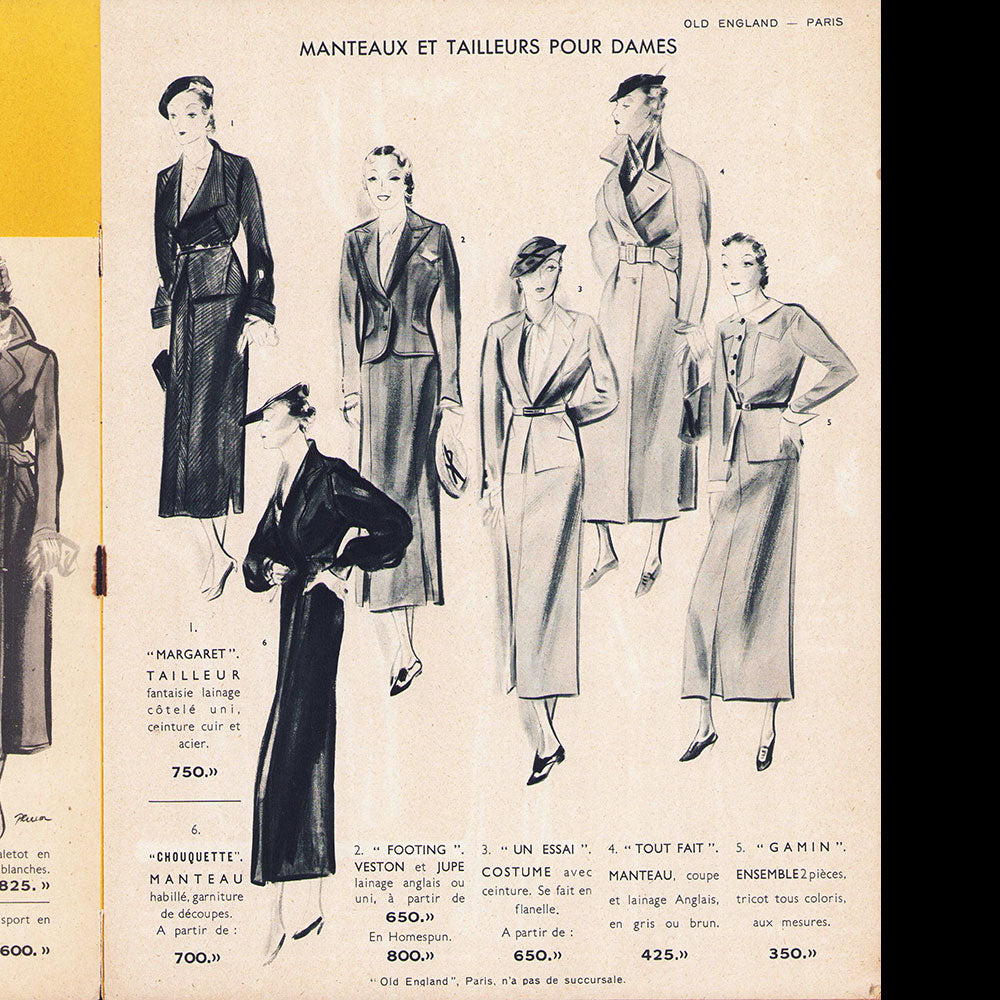 Old England - Catalogue pour l'été 1935