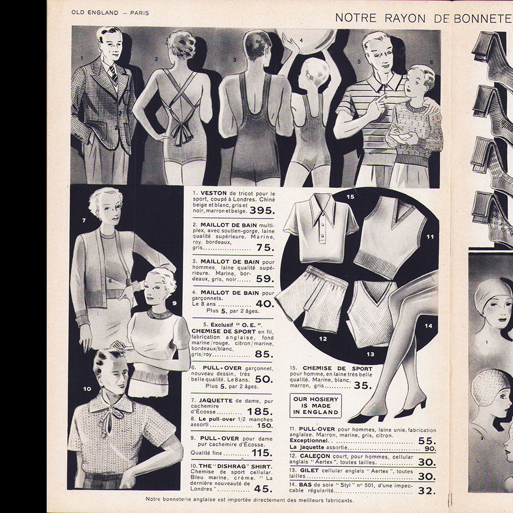 Old England - Catalogue pour l'été 1936