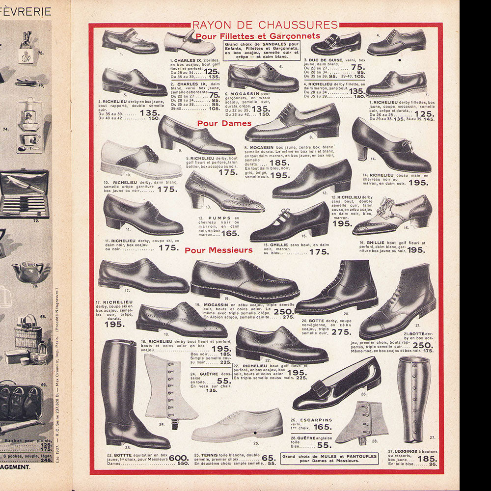 Old England - Catalogue pour l'été 1937