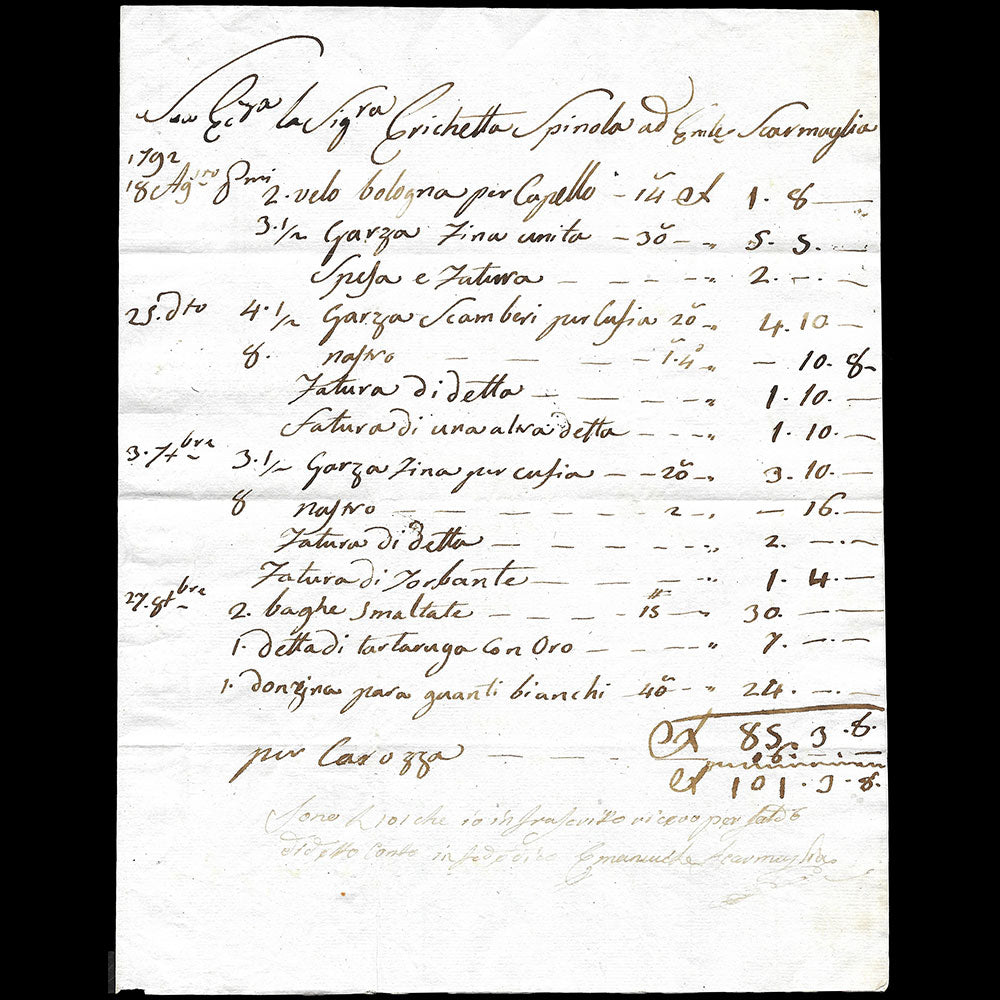Outardin - Emanuela Scarmaglia - Mémoire du perruquier (1792)