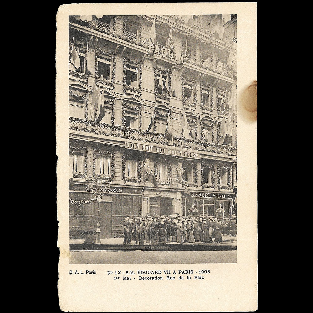 La maison Paquin, 3 rue de la Paix à Paris lors de la visite du roi Edouard VII (1903)