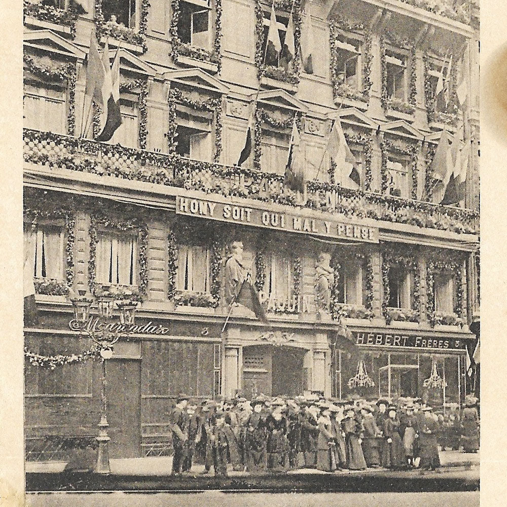 La maison Paquin, 3 rue de la Paix à Paris lors de la visite du roi Edouard VII (1903)