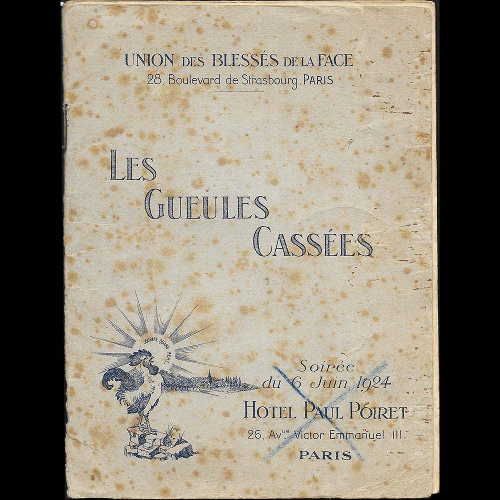 Paul Poiret - Livret de présentation des Gueules Cassées pour la soirée du 6 juin 1924