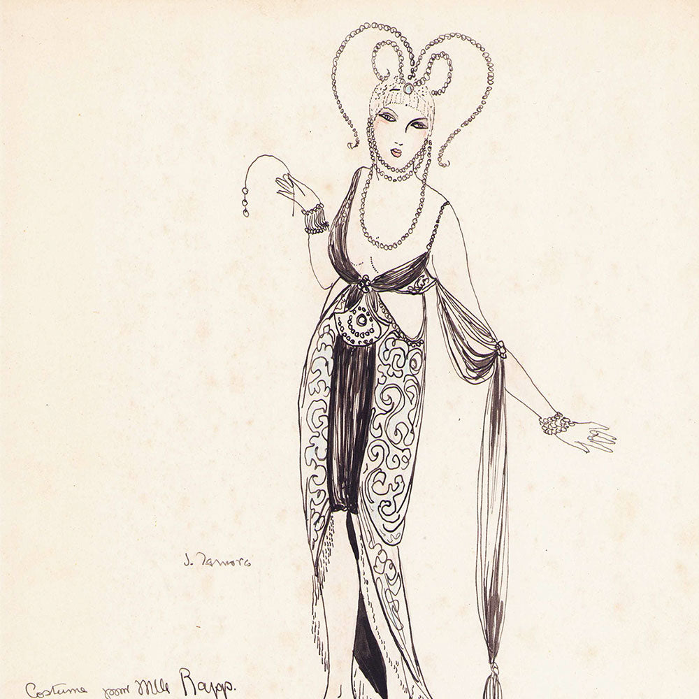 Paul Poiret - Shamsennahar, modèle de José de Zamora pour le Minaret (1913)