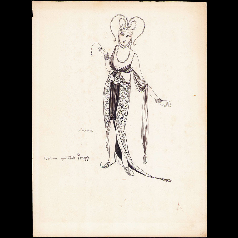 Paul Poiret - Shamsennahar, modèle de José de Zamora pour le Minaret (1913)