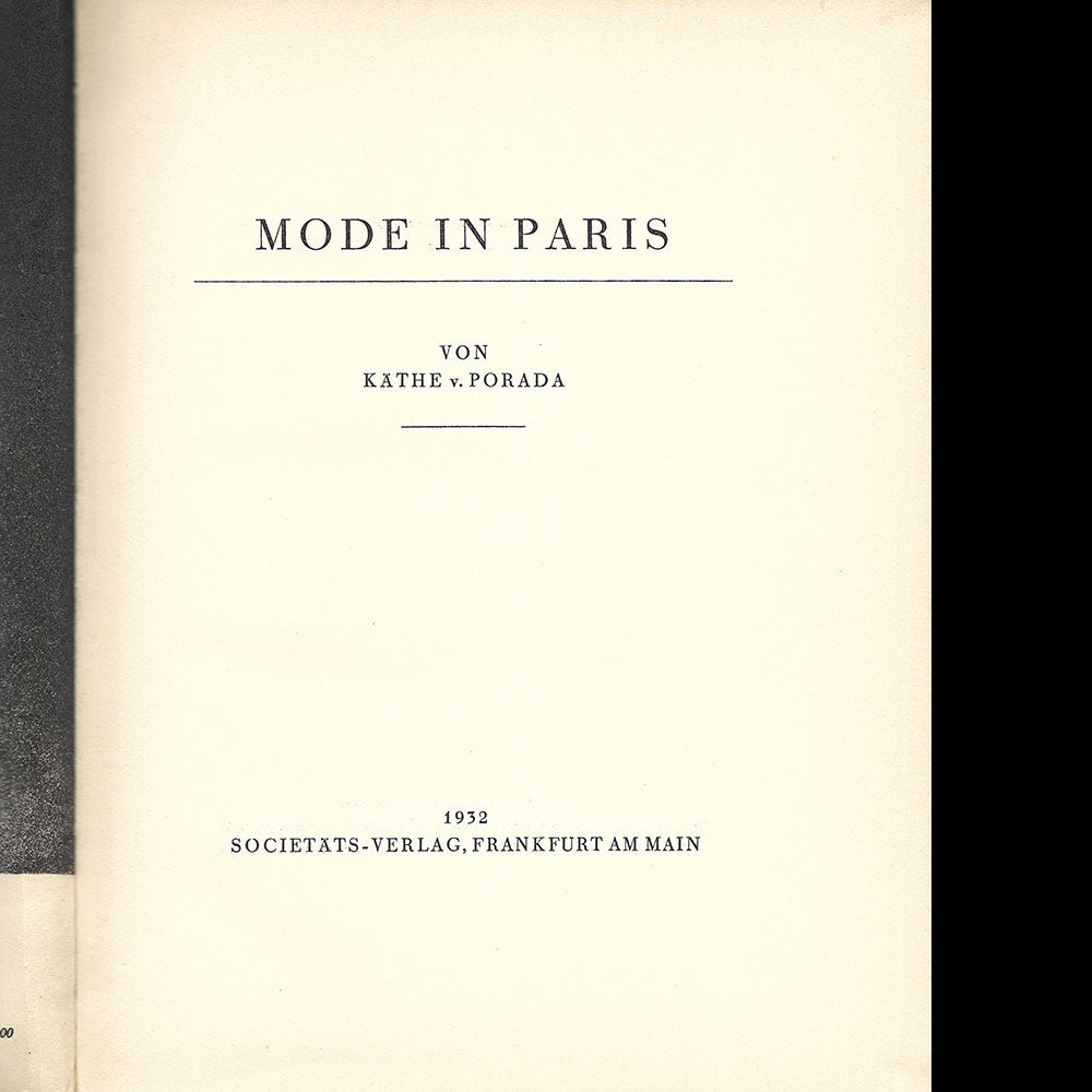 Mode in Paris von Kathe von Porada (1932)