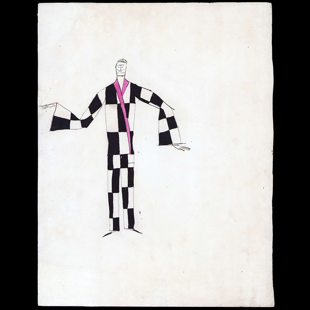 Ray Bret Koch - Le Damier, dessin de costume (1920s)