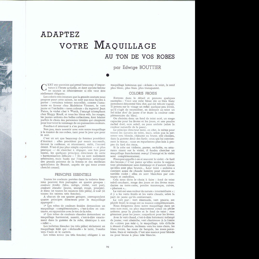 Rester Jeune, avril 1936