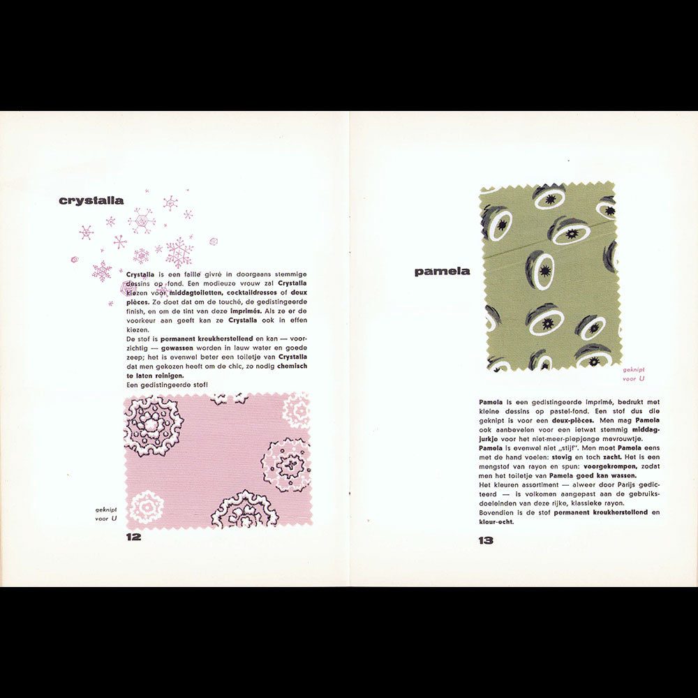 N. V. Stoomweverij Nijverheid - Geknipt voor u uit de lusthof van textiel (1950s)