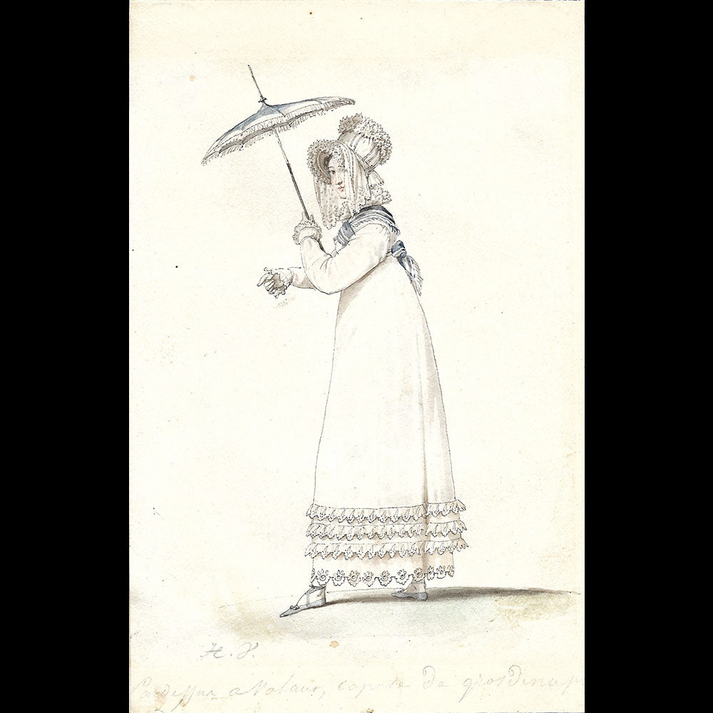 Horace Vernet - Dessin pour le Journal des Dames et des Modes (1815)